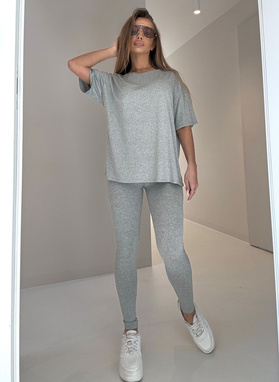 Komplet damski SARA DROP jasnoszary