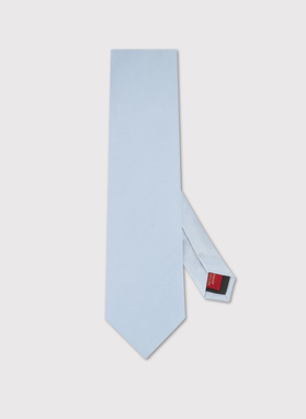 Błękitny krawat męski z jedwabiu