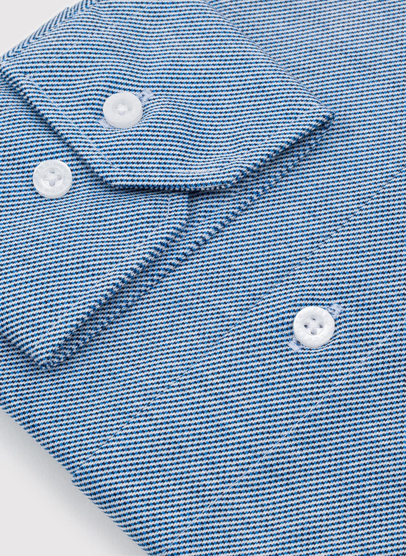 Jasnoniebieska dzianinowa koszula męska