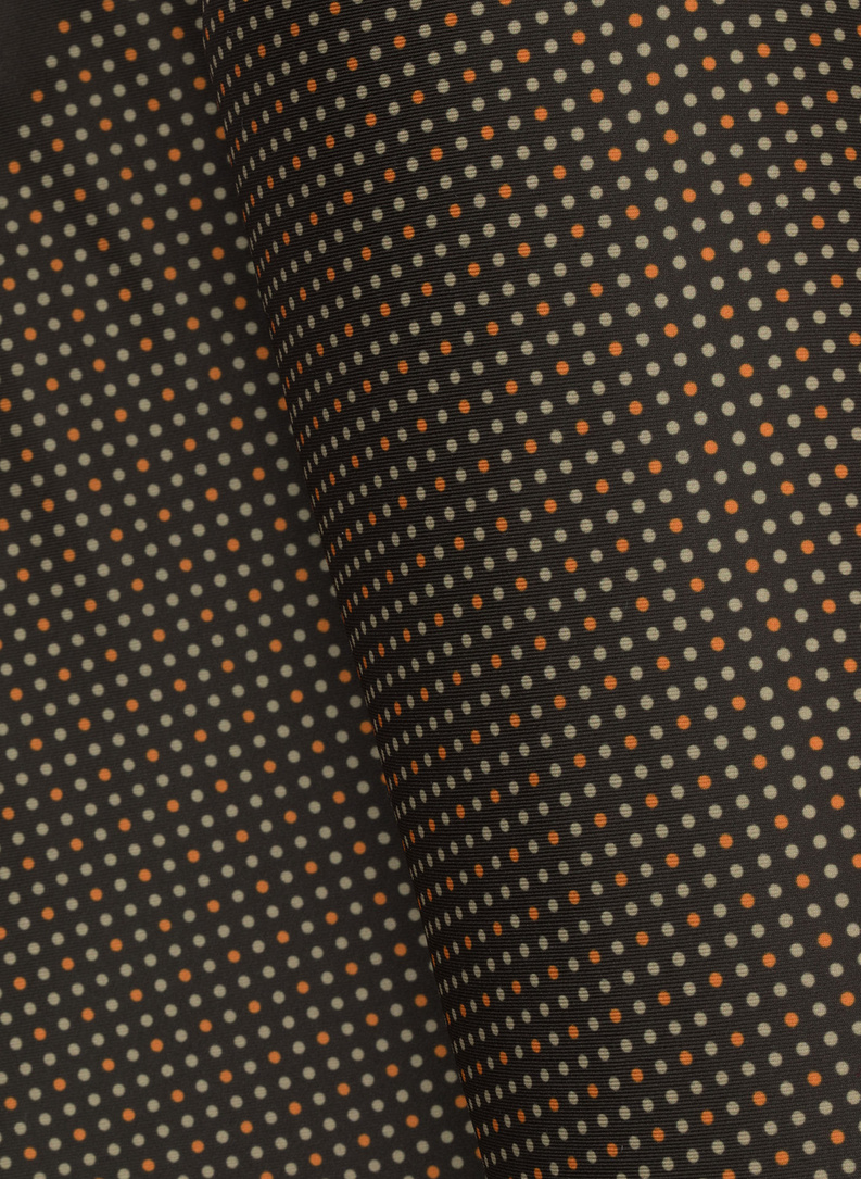 Brązowa poszetka w groszki 