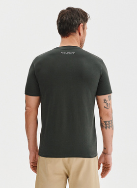 Bawełniany oliwkowy t-shirt