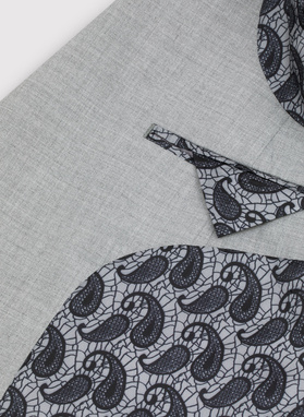 Męska jasnoszara marynarka garniturowa