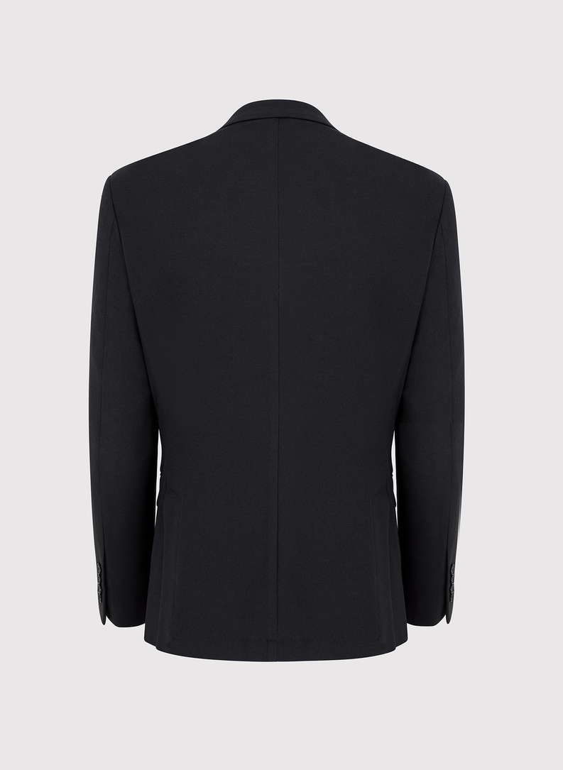 Czarna dwurzędowa marynarka męska