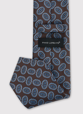 Brązowy krawat męski