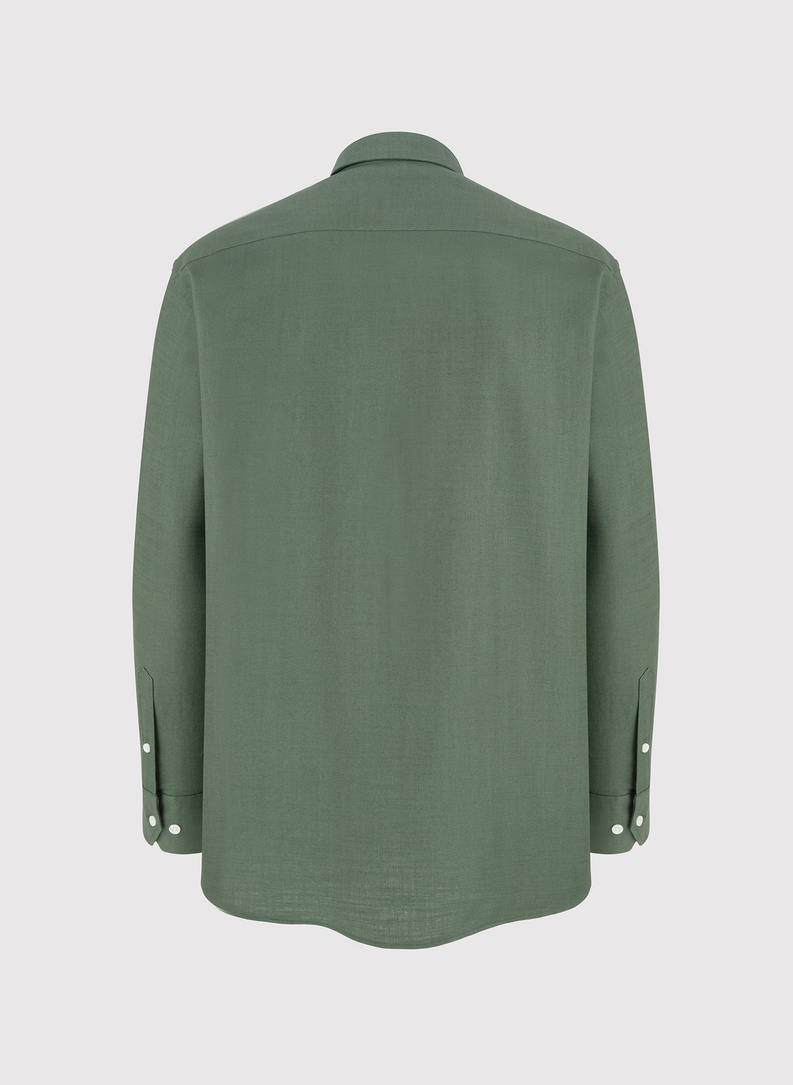 Zielona bawełniana koszula męska
