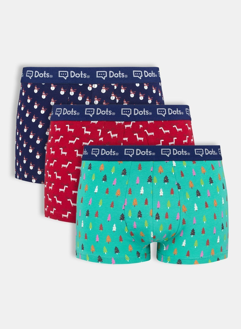 Bokserki męskie, świąteczne - 3 pary DDTS9-GX-001-X