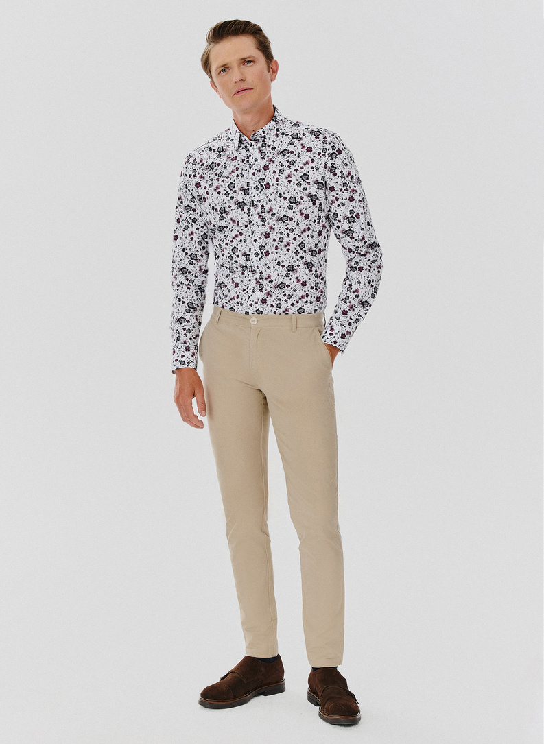 Koszula męska w kwiaty