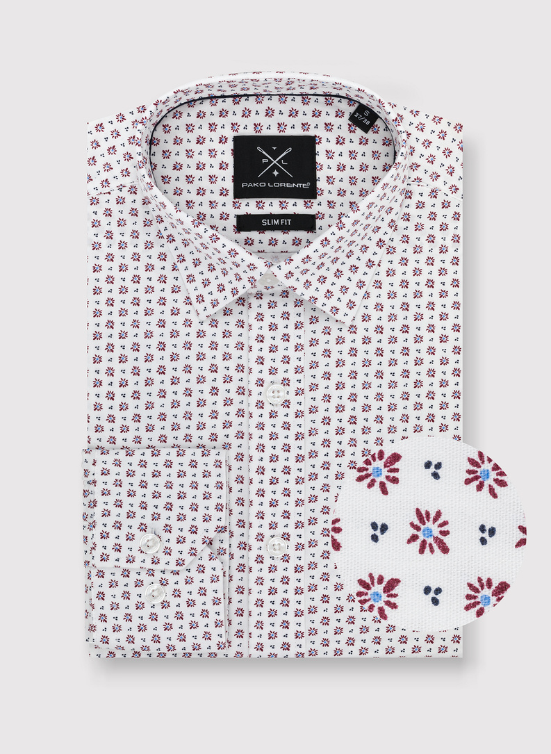 Męska koszula w subtelny wzór 