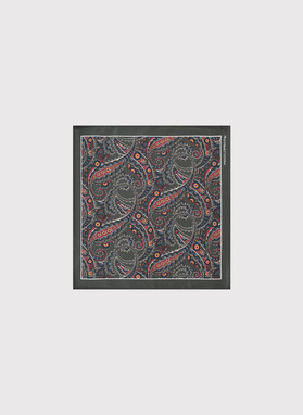 Zielona poszetka męska paisley