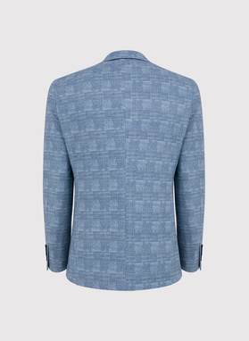 Dzianinowa marynarka w kratkę