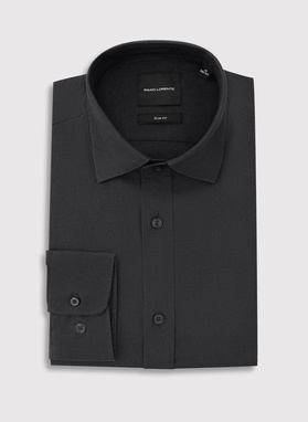 Czarna koszula z lnem