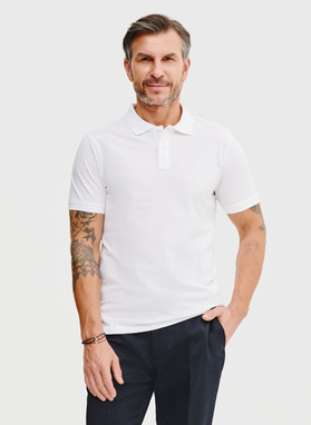 Gładki t-shirt polo w białym kolorze