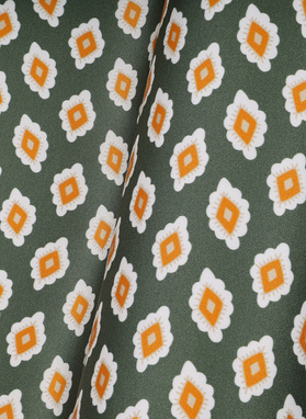 Oliwkowa poszetka męska ze wzorem