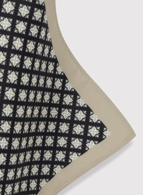 Beżowo-czarna poszetka