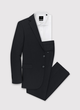 Czarna marynarka garniturowa P22SP-3G-036-C-S