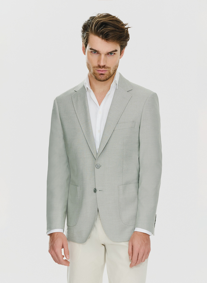 Zielona marynarka męska bez podszewki