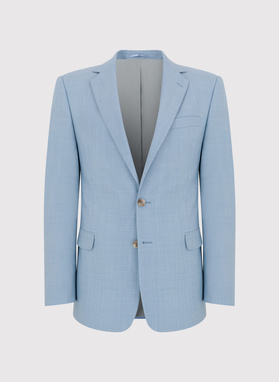 Błękitna męska marynarka garniturowa