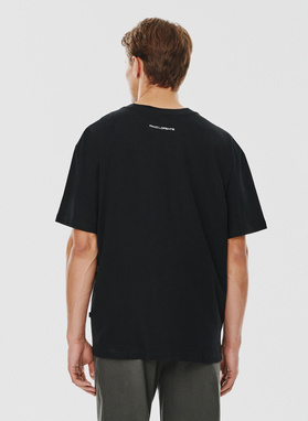 Czarny męski t-shirt basic