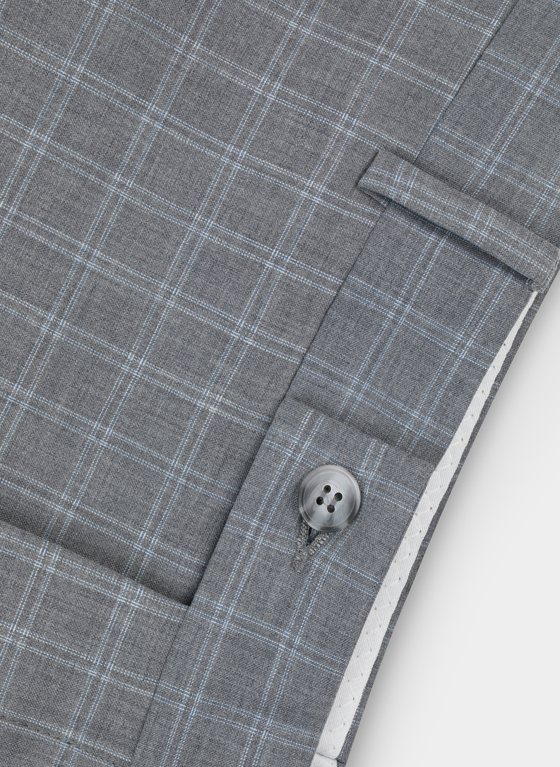 Szare spodnie garniturowe P22SF-6G-008-S-S