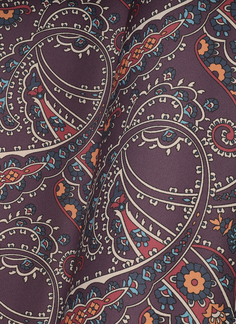 Fioletowa poszetka męska paisley