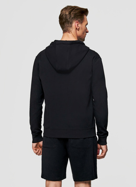 Czarny dres męski z kapturem