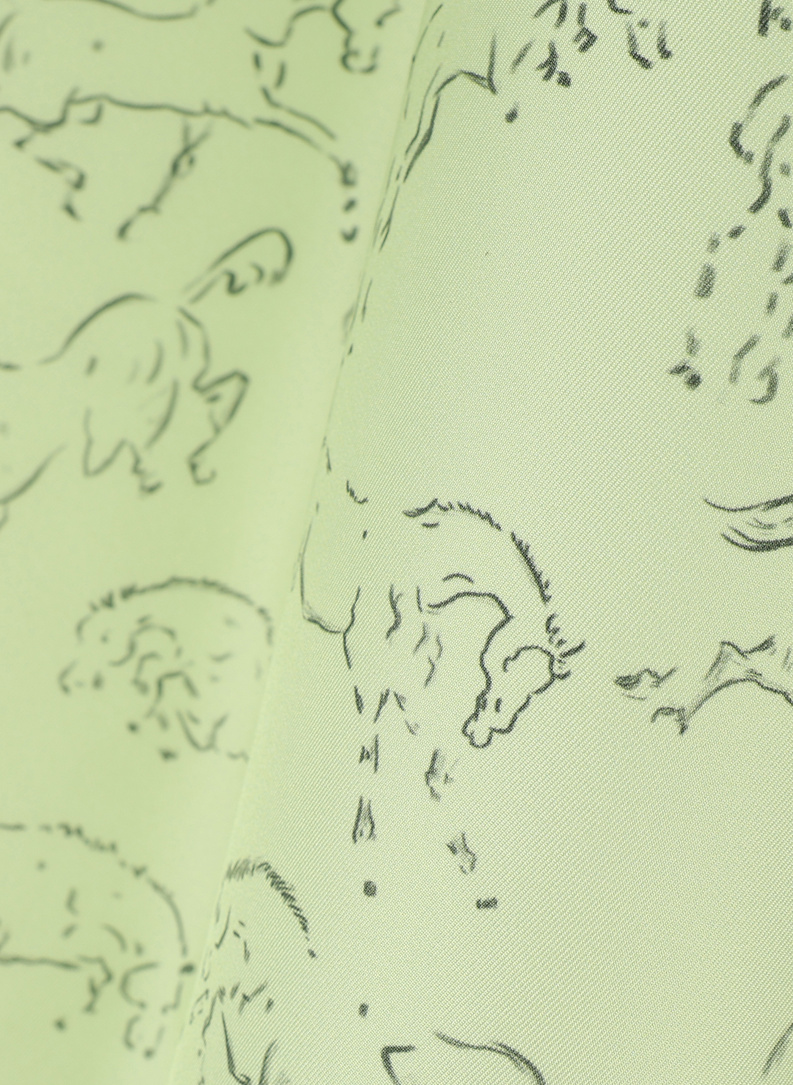 Zielona poszetka męska zwierzęta