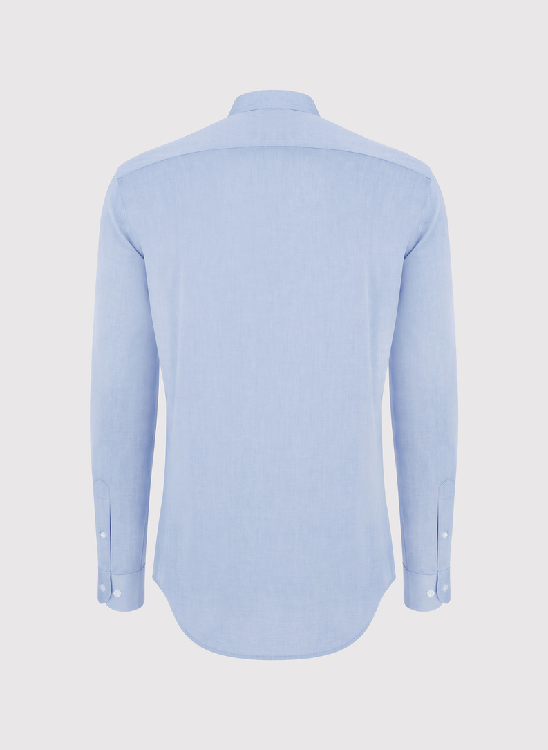 Bawełniana koszula męska w kolorze niebieskiem