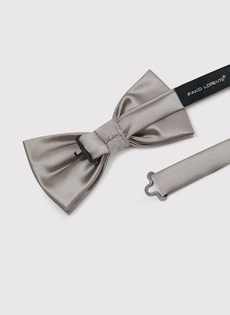 Gładka mucha męska w kolorze szarym