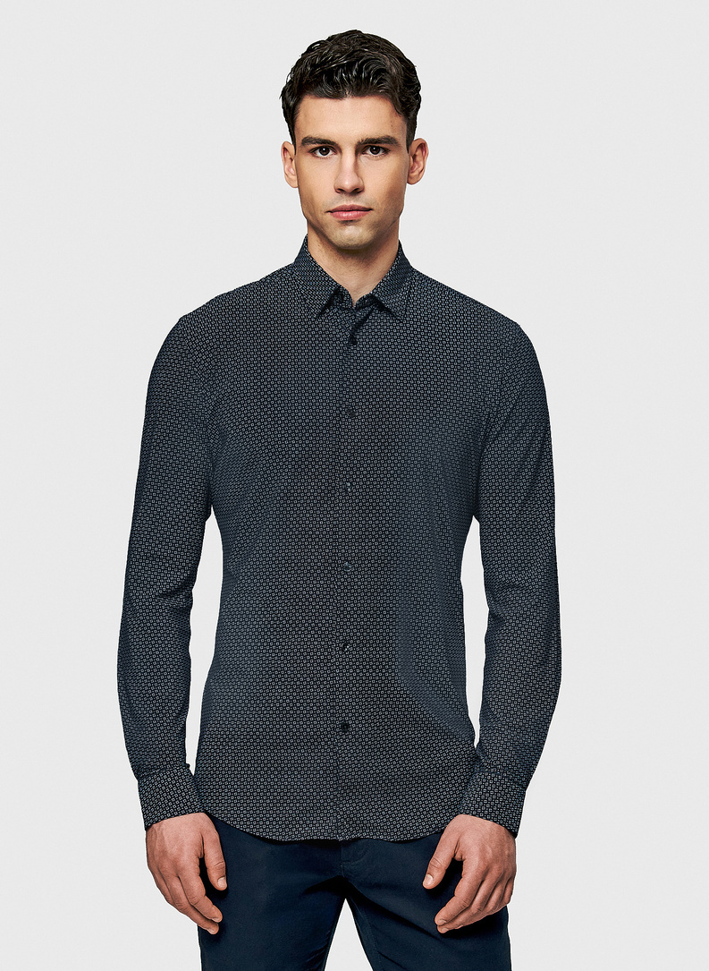 Koszula męska we wzór geometryczny