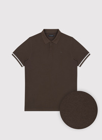 Brązowe polo męskie