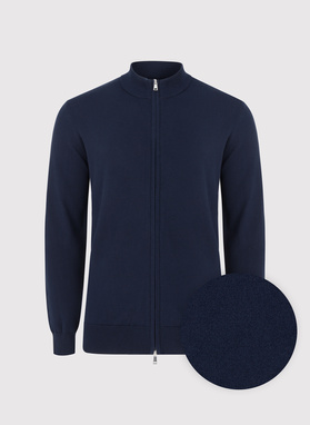 Sweter męski rozpinany w kolorze granatowym