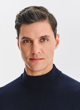 Półgolf męski w granatowym kolorze