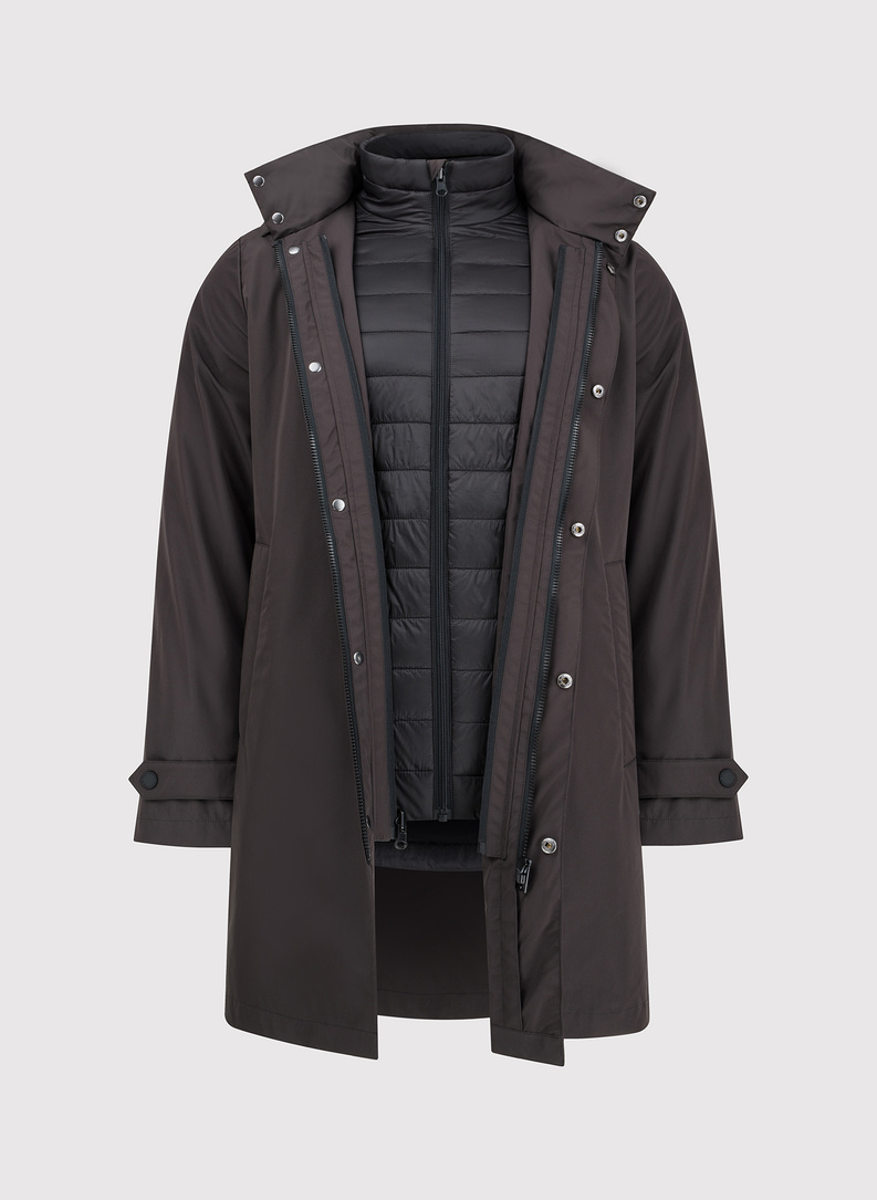 Brązowa kurtka jesienna 2w1