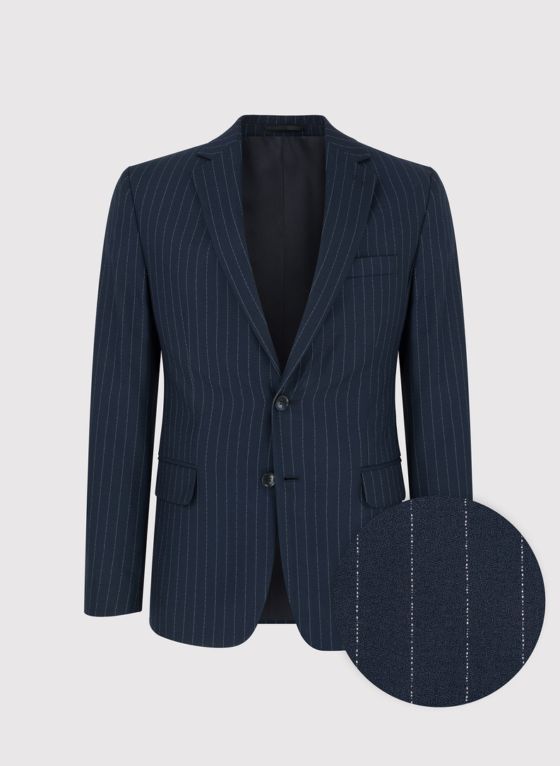 Dwuczęściowy garnitur męski w prążki