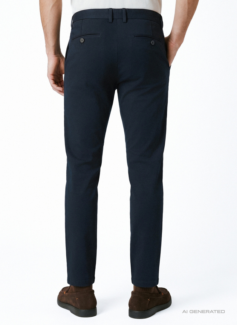 Granatowe spodnie casual