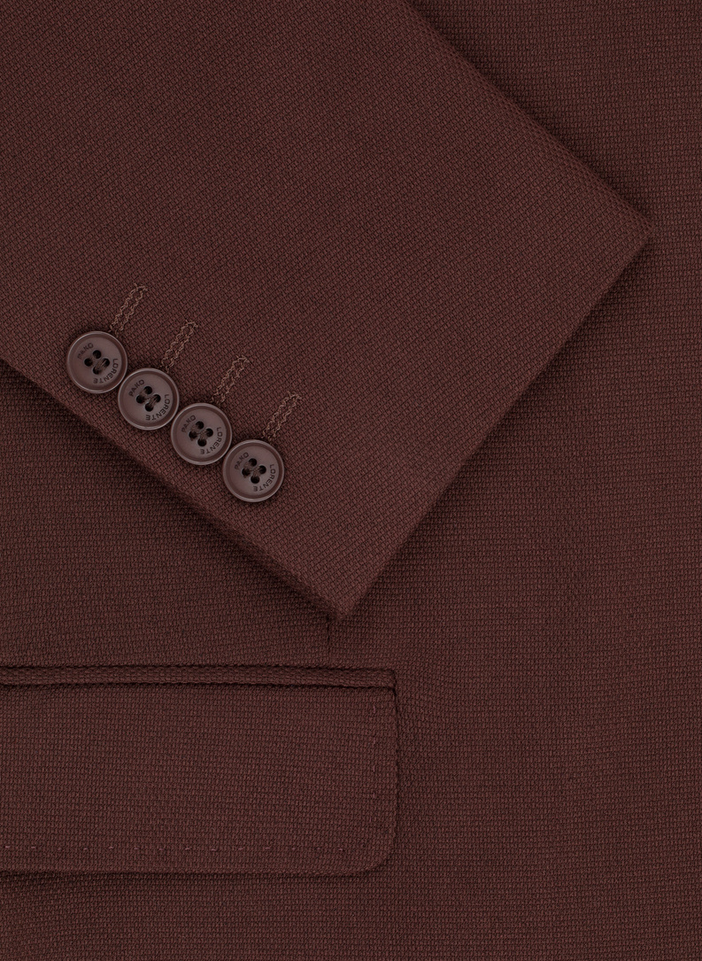 Brązowa gładka marynarka męska