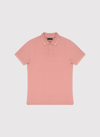 T-shirt polo w kolorze koralowym