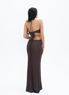 SOLARA DRESS w kolorze brązowym