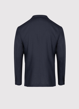 Granatowa lniana marynarka męska