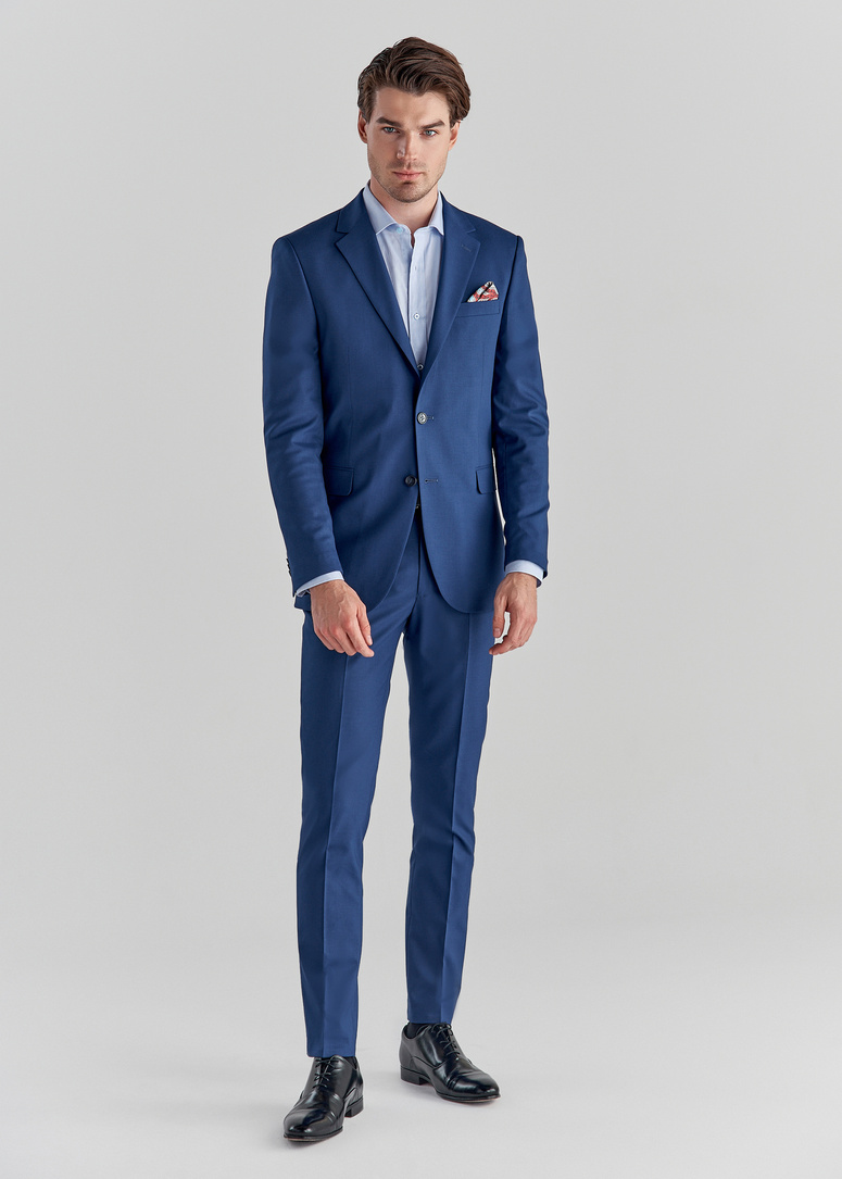 Granatowa marynarka garniturowa P22SF-3G-019-G-S