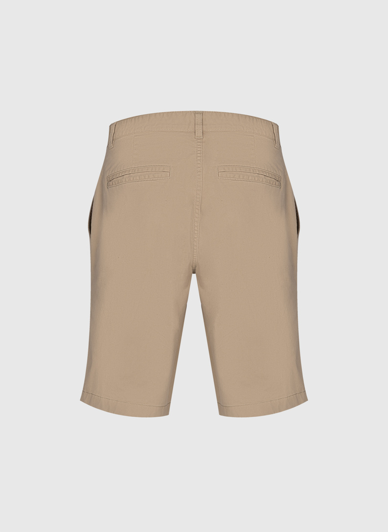 Bawelniane szorty w kolorze beżowym