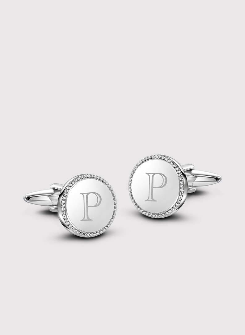 Srebrne spinki do mankietów