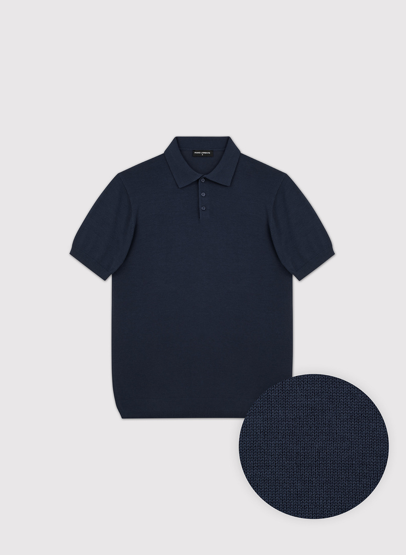 Granatowe polo z krótkm rękawem