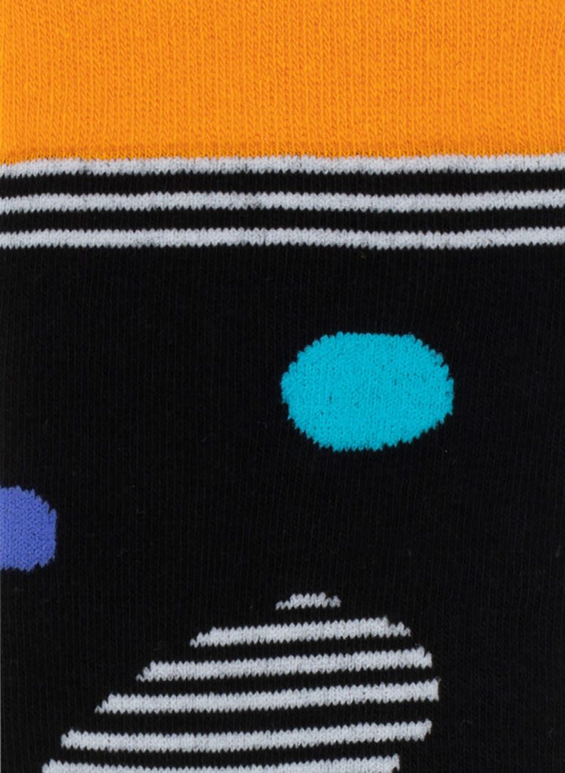 Czarne skarpety w kolorowe wzory DTS-SX-468-C