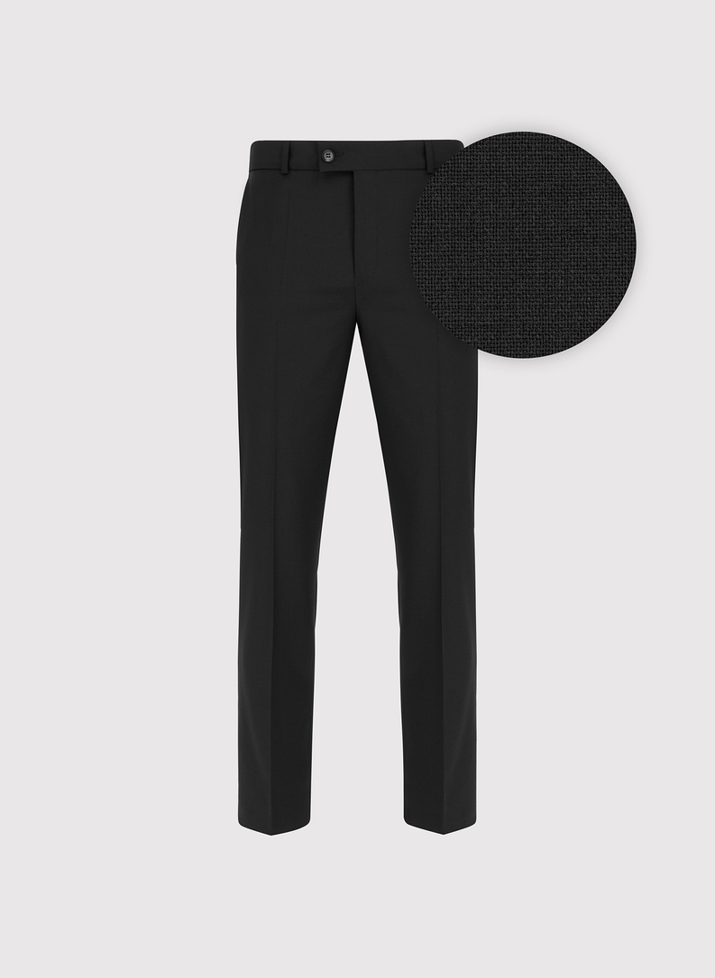 Wełniane spodnie garniturowe w kolorze czarnym