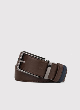 Dwustronny skórzany pasek męski