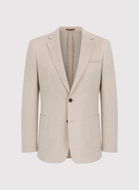 Casualowa marynarka męska w kolorze beżowym