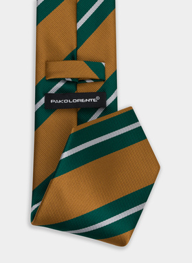 Krawat męski brązowy P22SF-KX-009-Y-0