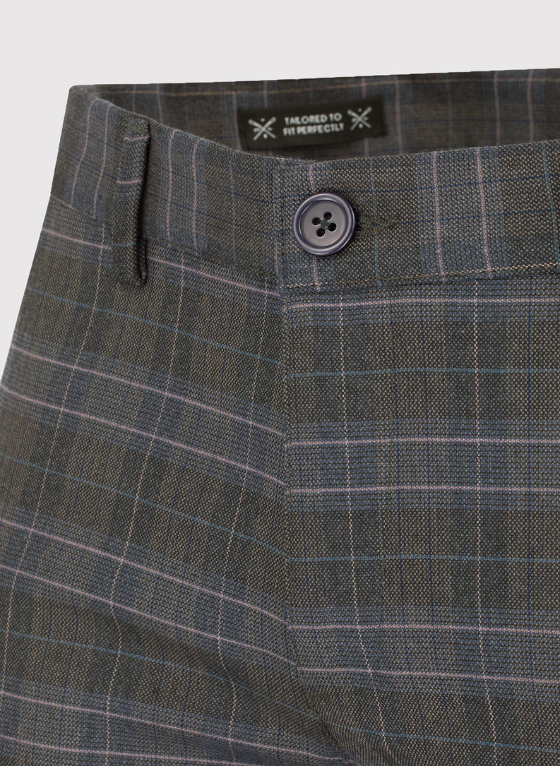 Casualowe męskie spodnie w kratę