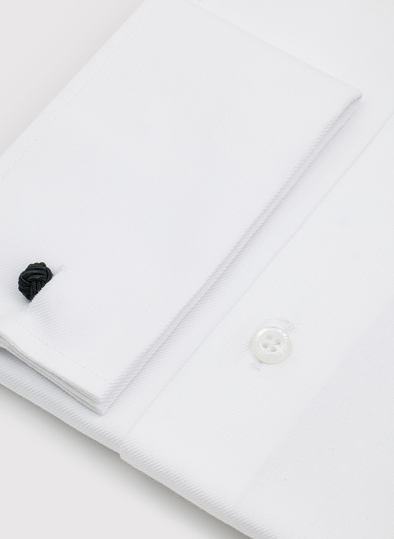 Biała koszula męska na spinki